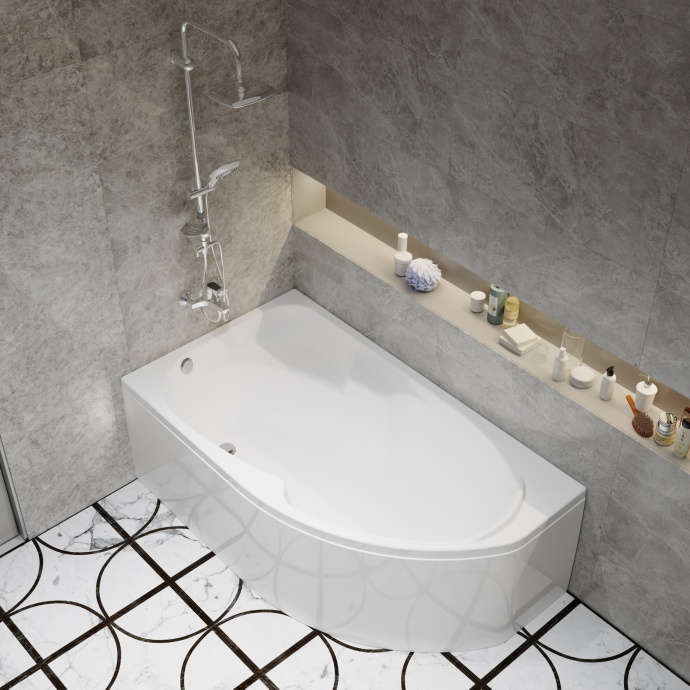 Акриловая ванна DIWO Сочи 170x95 L с каркасом 568018 - 9