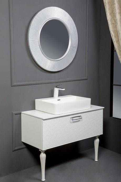 Тумба под раковину Armadi Art Vallessi Avangarde Linea 80 белый - хром 842-080-WCR - 2