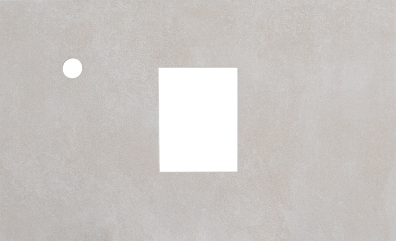 Тумба с раковиной STWORKI Эстерсунд 75 белая матовая, простоун беж с отверстием под смеситель в столешнице 460028 - 5