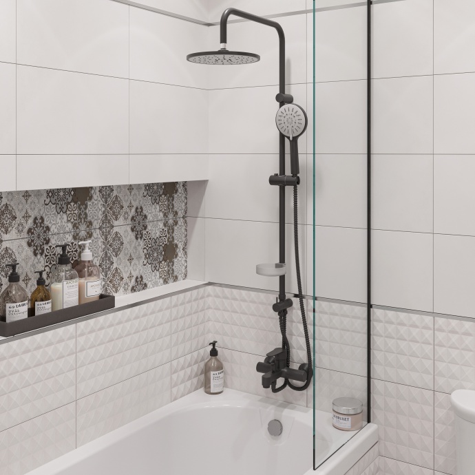 Смеситель для ванны с душем DIWO Ярославль YAR-02b черный матовый - 2