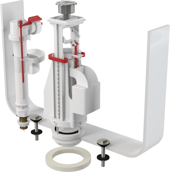 SA08ASK 1/2'' CHROM Выпускной комплект с двойной кнопкой,впускной механизм А18 1/2, A08A. SA08ASK 1/2