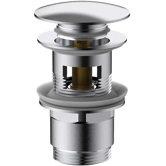 Донный клапан Vincea с переливом хром DPU-1B01CH - 0