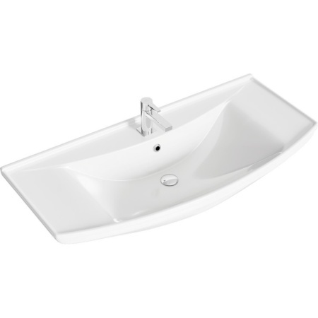 Тумба с раковиной Misty Лувр 105 серая глянцевая УТ000014320 - 2