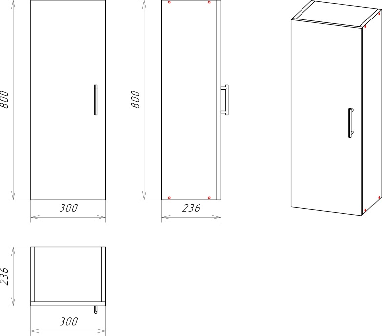 Шкаф Misty Лилия БФ 30 Э-Лил08030-011бф - 3