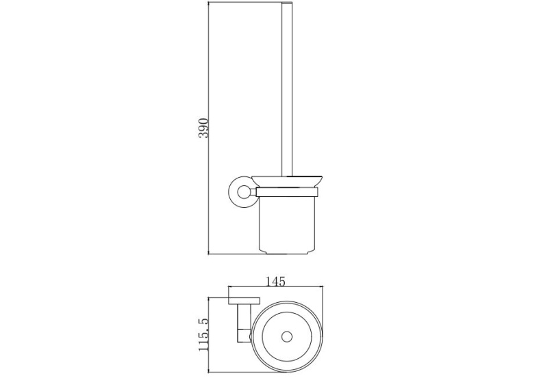 Ершик настенный AQUATEK ВЕГА AQ4010CR - 1