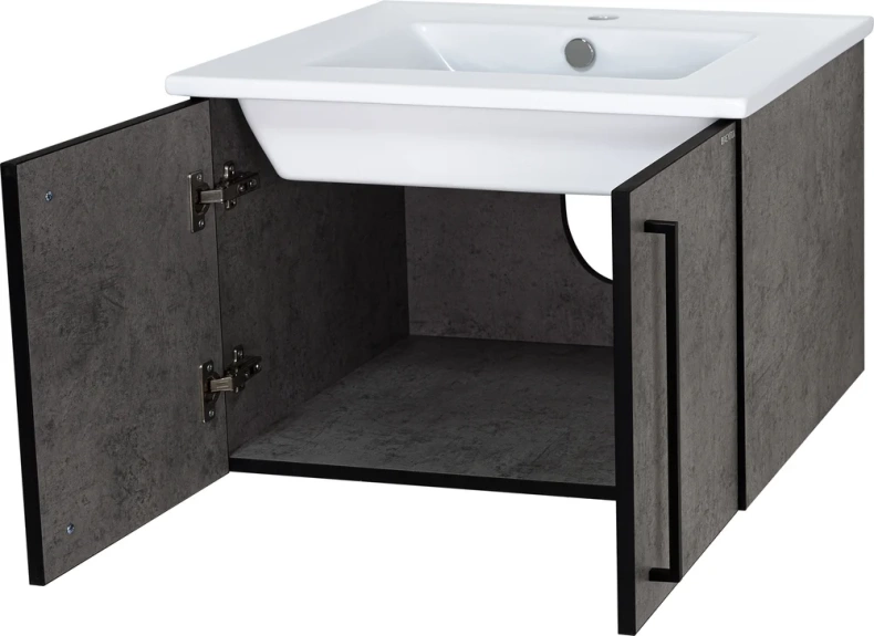 Тумба под раковину Brevita Rock 75 бетон темно-серый  ROCK-06075-50-2 - 2