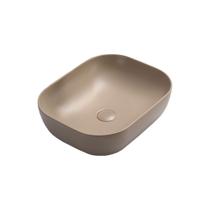 Накладная раковина Vincea 50х40 бежевая матовая VBS-101MC - 0