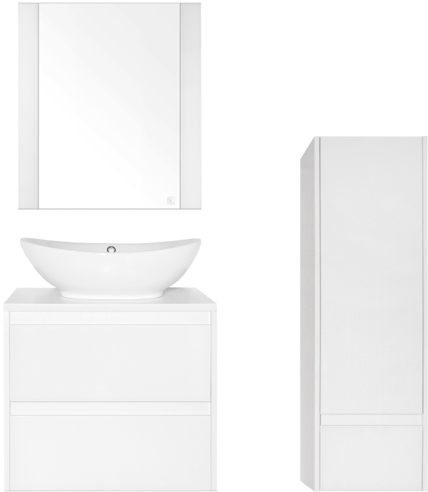 Тумба с раковиной Style Line Монако 60 Plus, осина белая - 3