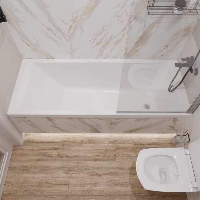 Акриловая ванна DIWO Переславль 170x70 прямоугольная, пристенная, без гидромассажа, с ножками 506664 - 3