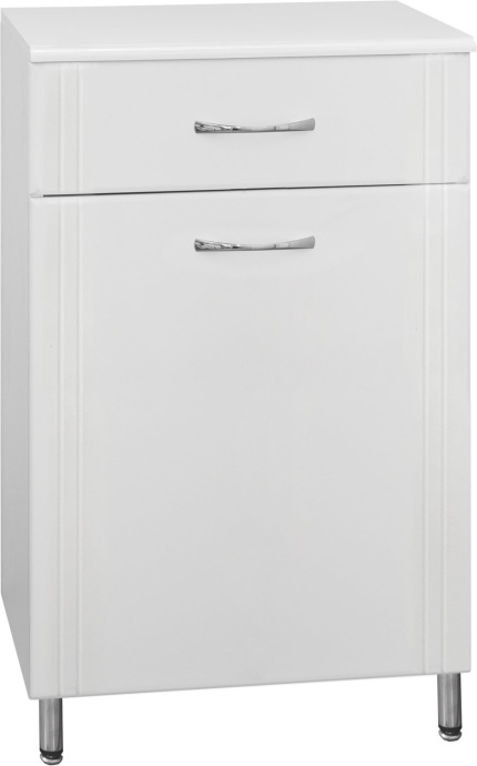 Тумба Style Line Эко Стандарт ТН 60 с бельевой корзиной, белая ЛС-00000229 - 2