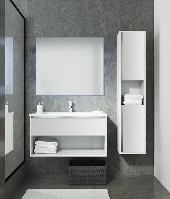 Тумба под раковину Sanvit Контур 60 белый глянец kkont060w - 3