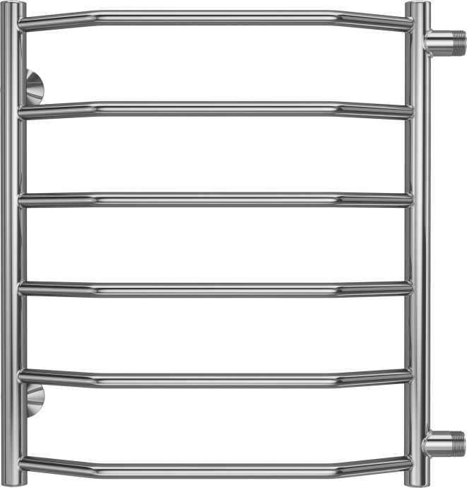 Водяной полотенцесушитель Terminus Виктория П6 500x600 Хром боковое подключение 4670078530073 - 0