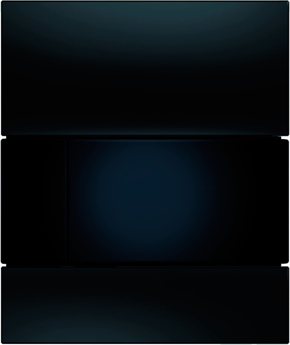 Кнопка смыва TECE Square Urinal 9242809 черное стекло. кнопка черная - 0