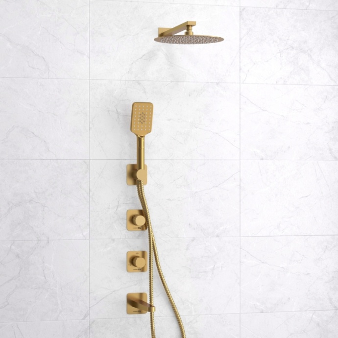 A8251.307.308.180.259.285.194.201 Встраиваемый комплект для ванны с верхней душевой насадкой, лейкой - 1