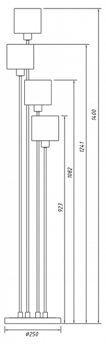 Торшер Escada Denver 1109/4 Chrome/Beige - 5