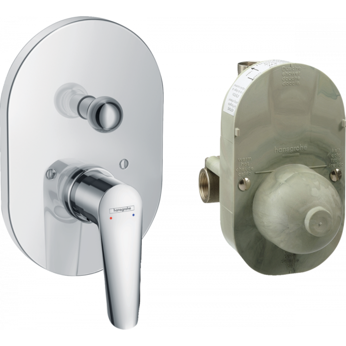 Смеситель на ванну Hansgrohe Logis E, 71408000, хром - 0