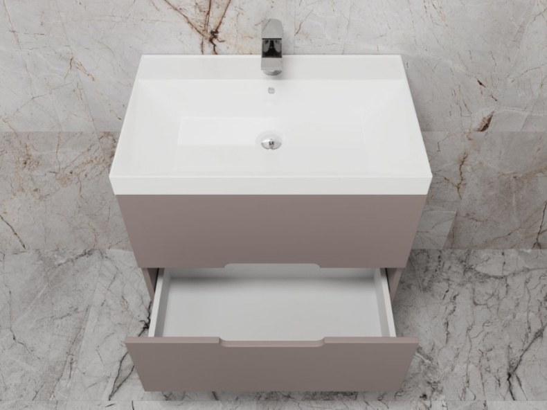 Тумба под раковину Style Line Матис 70 подвесная коричневый ЛС-00002297 - 4