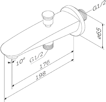 Излив AM.PM Like F8070100 для ванны с душем - 1