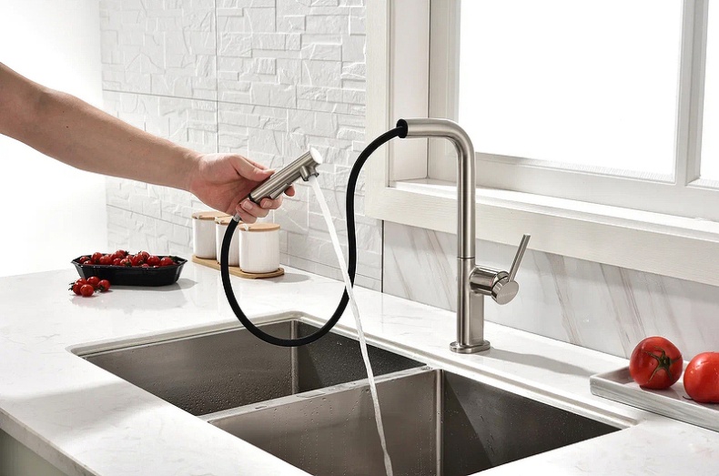 Смеситель для кухни Paulmark Neo сталь Ne214419-Ni - 15