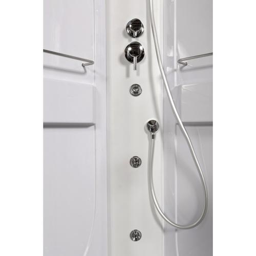 Душевая кабина Deto L 120х80 с электрикой и гидромассажем, хром  L520RGM+EL - 2