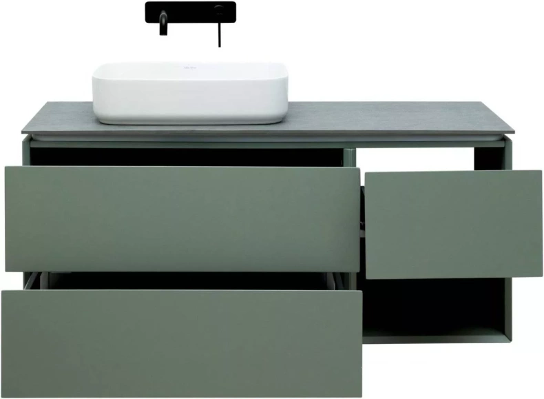 Тумба под раковину Allen Brau Infinity 120 L серо - зеленый матовый 1.21005.CGM - 2