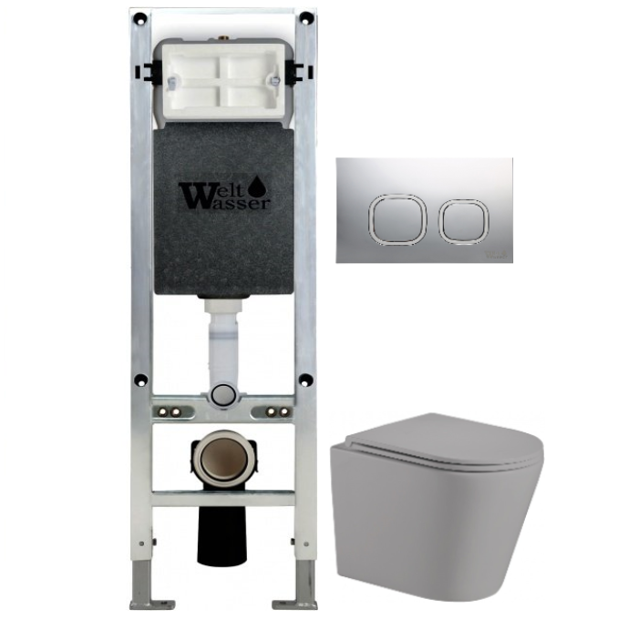 Комплект Weltwasser AMBERG 350 ST + SALZBACH 004 MT-GR + AMBERG RD-CR  10000006584 - 0