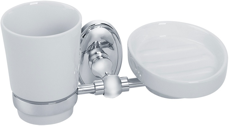 Стакан Veragio Bonjour VR.BNR-7843.CR с мыльницей, хром - 0
