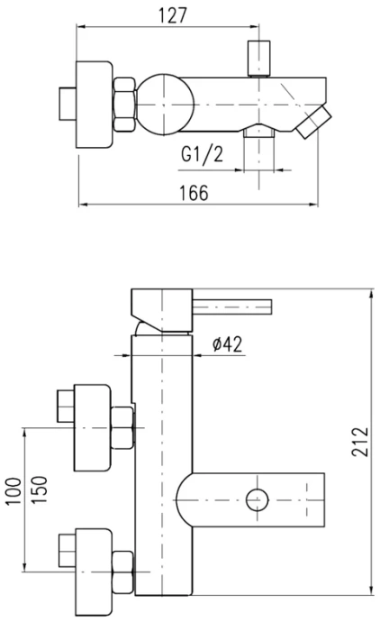 Смеситель для ванны с душем Rav Slezak Seina бронза SE954.5SM - 1