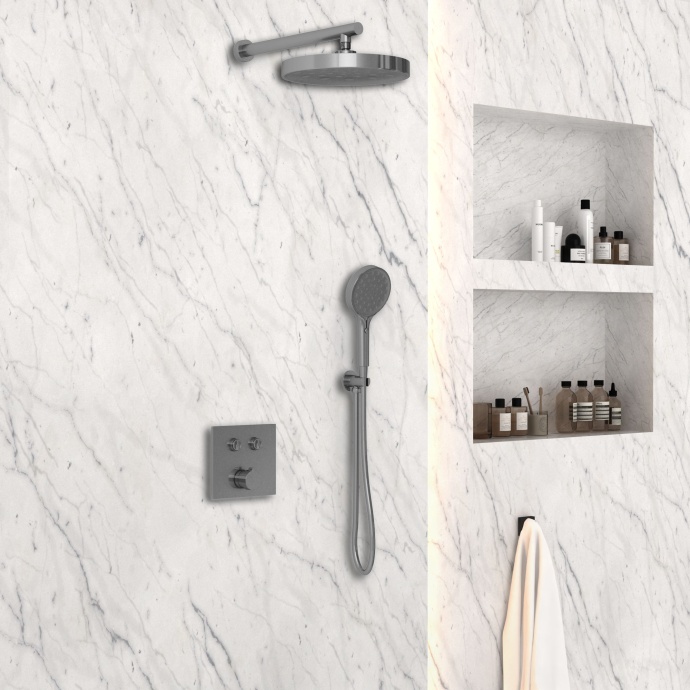 Душевой комплект Vincea Inspire с термостатом темный хром VSFW-4I212GM - 2