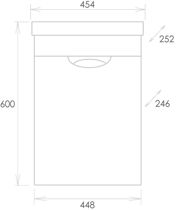 Тумба с раковиной Onika Комо 45 белый - 5