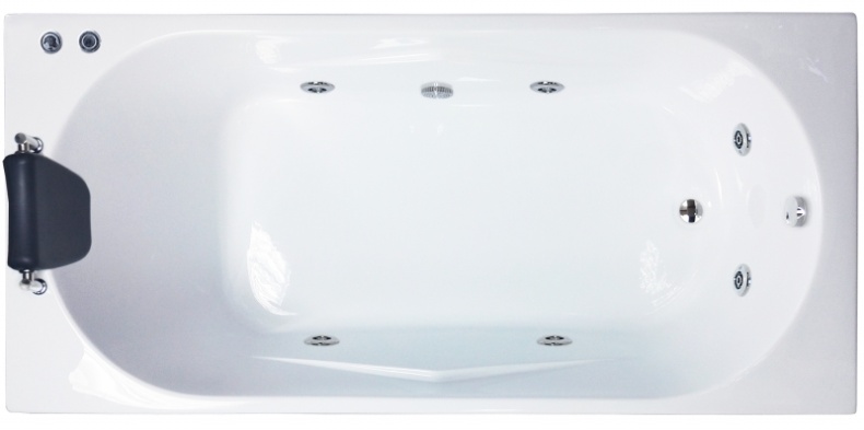 Ванна акриловая Royal Bath Tudor Standart 170х75 с гидромассажем белый RB407701ST - 1