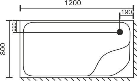 Душевой поддон Royal bath  80 см (RB 8120BP L) RB8120BP-L - 3