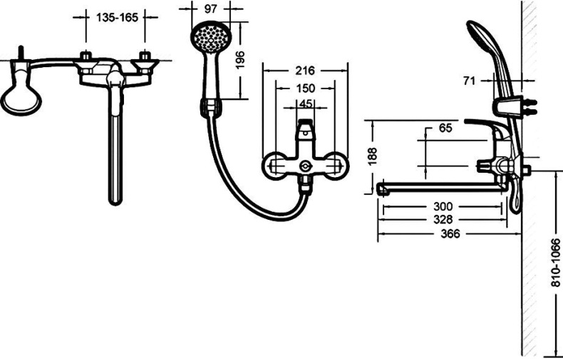 Душевой комплект Bravat Fit F00416C - 2