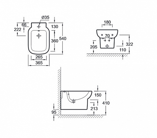 Биде подвесное Jacob Delafon Replay E4834 E4834-00 - 2