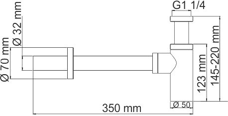 Сифон для раковины Wasserkraft Mindel A150 - 1