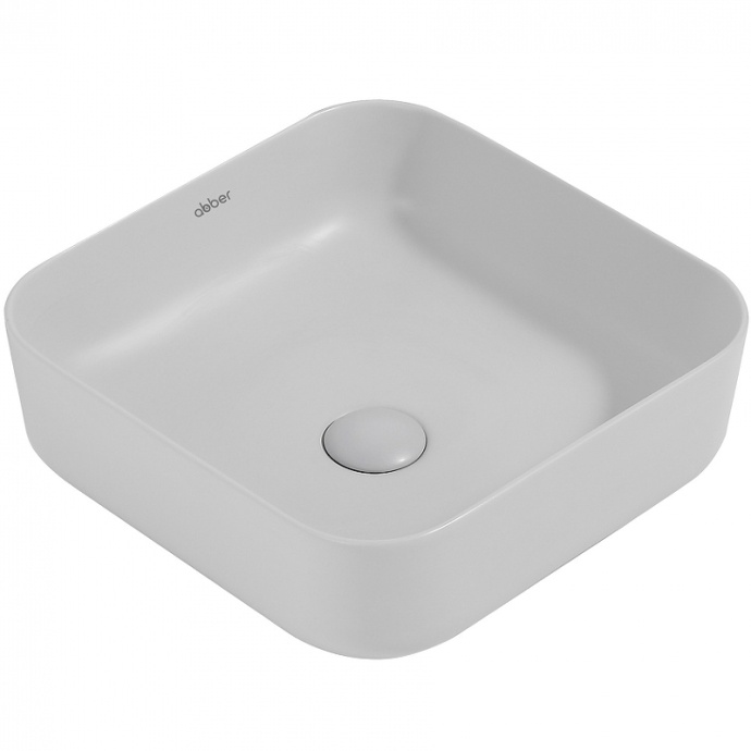 Накладная раковина Abber Rechteck 39 светло-серая матовая AC2211MLG - 0