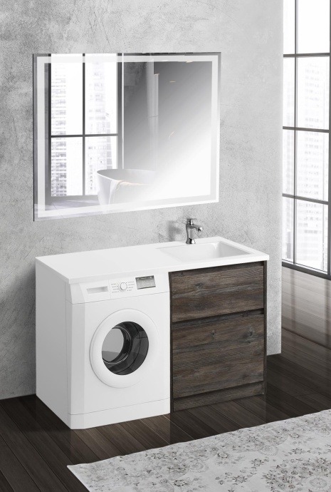 Тумба с раковиной Belbagno Kraft 120 темное дерево - 10