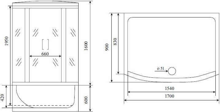 Душевой бокс Timo Lux T-7770 - 5