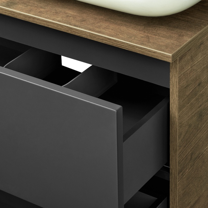 Тумба под раковину Aquaton Терра 105 светлое дерево-серый 1A246901TEKA0 - 9