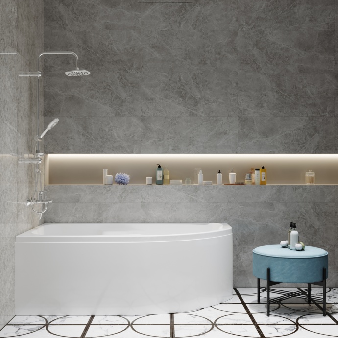 Акриловая ванна DIWO Сочи 170x95 L с каркасом 568018 - 7