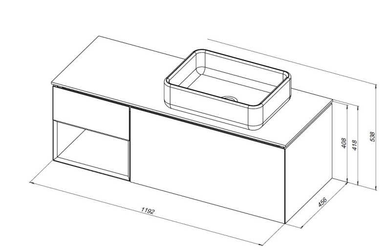 Тумба под раковину Allen Brau Infinity 120 R черный матовый 1.21008.AM - 6