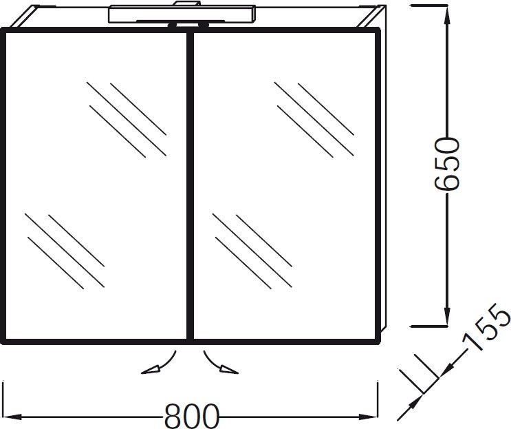 Зеркало-шкаф Jacob Delafon Presquile EB928 80 см EB928-J5 - 5