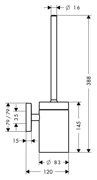 Ершик Hansgrohe PuraVida 41505000 - 1
