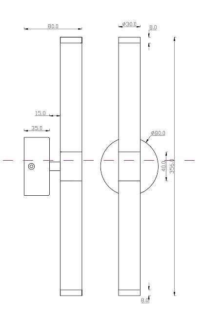 Настенный светильник Maytoni Technical Axis MOD106WL-L10G3K - 3