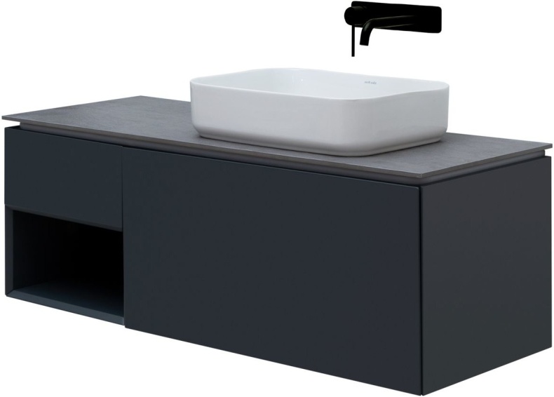 Тумба под раковину Allen Brau Infinity 120 R черный матовый 1.21008.AM - 0
