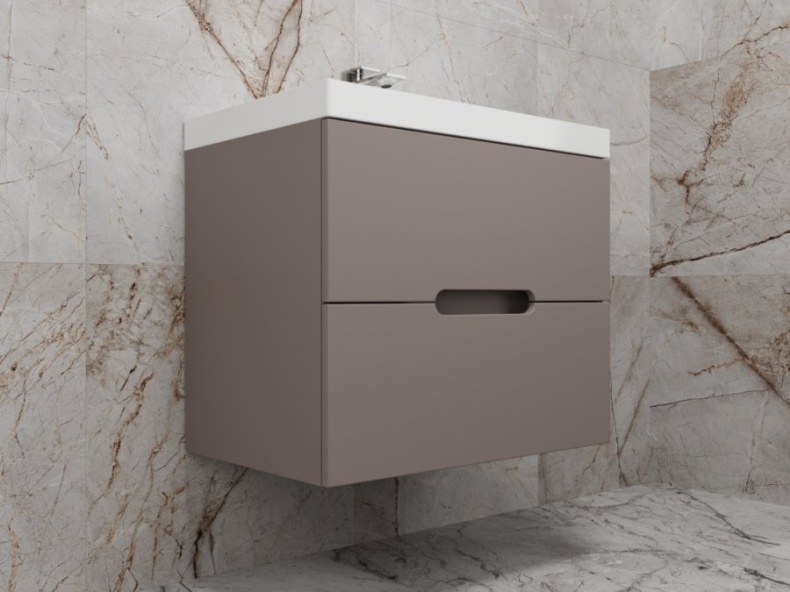 Тумба под раковину Style Line Матис 70 подвесная коричневый ЛС-00002297 - 2