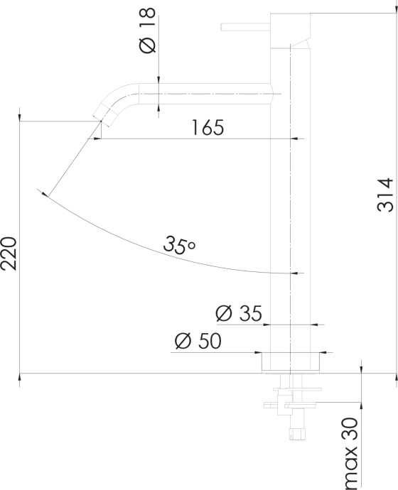 Смеситель для раковины Remer X Style X11LXL - 1
