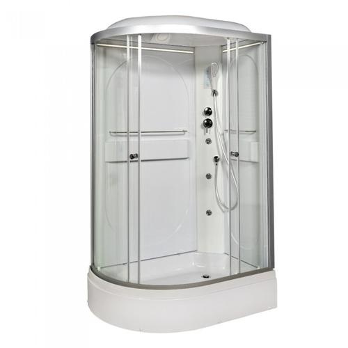 Душевая кабина Deto L 120х80 с гидромассажем, хром  L520RLED+GM - 0