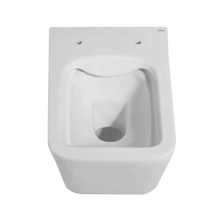 Унитаз ABBER Rechteck AC1201MW подвесной белый матовый, безободковый - 7