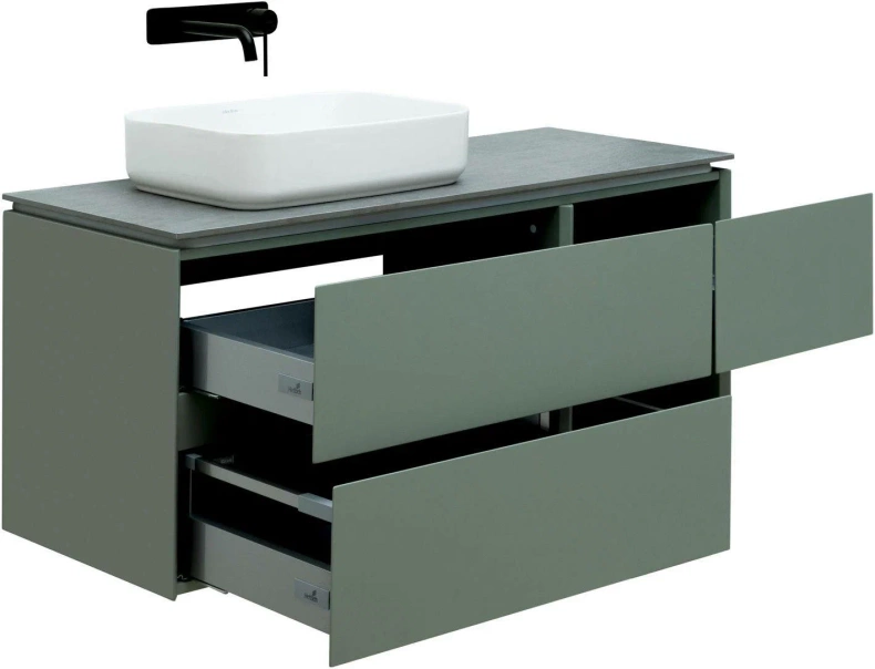 Тумба под раковину Allen Brau Infinity 120 L серо - зеленый матовый 1.21005.CGM - 6